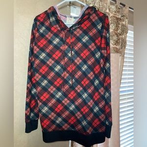 Plaid pullover hoodie